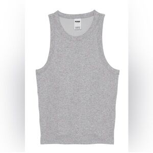 Victoria’s Secret PINK High Neck Tank w/ built in bra- Gray NWT
